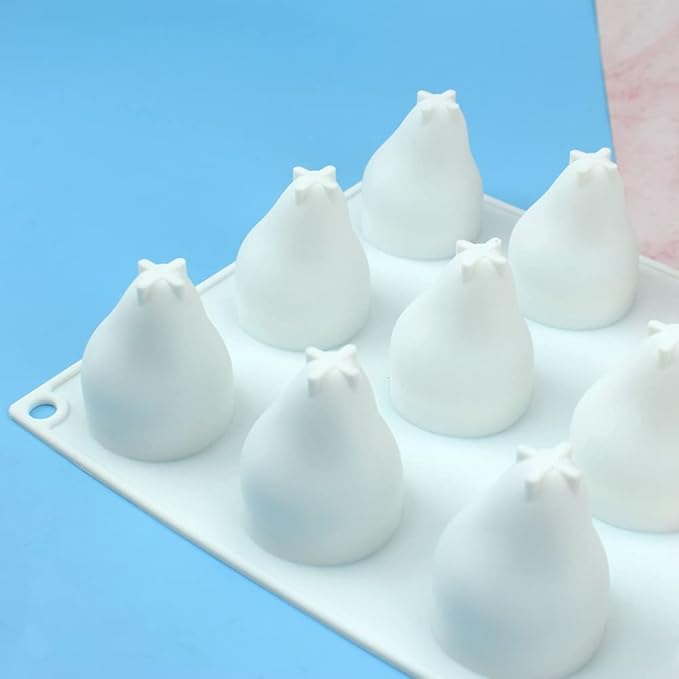 Silicone Mold Baking Pan Non-Stick Baking Pastry Chocolate Cake Dessert DIY Decoration Tools (Pear U_11.8x6.8x0.2 inch)