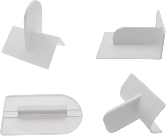 4 PCS Fondant Smoother Plastic Cake Sugarcraft Scraper White Cake Decoration Smoothing Tool for DIY Fondant Cakes and Mousse Cakes