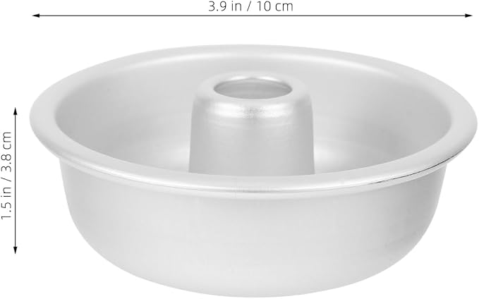 Non-Stick Angel Food Cake Pan Aluminum Round Baking Pan with Central Tube 3.93 X 3.93 X 1.49 in Cake Baking Mold for Pound Chiffon Home Kitchen Desserts - Image 2