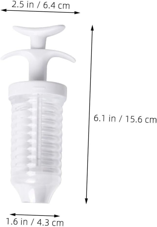Reusable Cake Decorating Piping Syringe with Detachable Tips One-handed Cream Injector Baking Kit for Dessert and Cookie Decoration