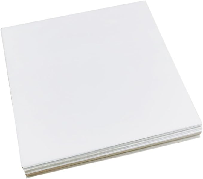 500pcs 8-inch Rectangular Baking Parchment Paper for Pizza and Bread Non-stick Oil Absorbing Greaseproof Paper Pads for Kitchen Baking and Fried Food Sturdy White Sheets by CAXUSD