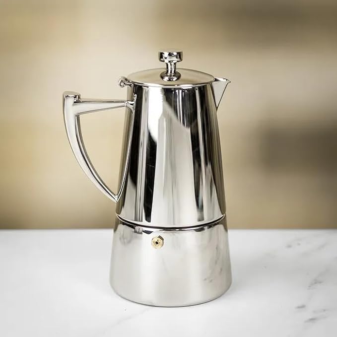 Cuisinox Roma 4-cup Stainless Steel Stovetop Moka Espresso Maker
