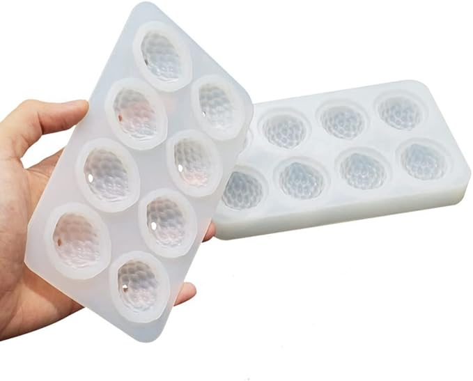 Silicone Mold Baking Pan Non-Stick Baking Pastry Chocolate Cake Dessert DIY Decoration Tools (2PCS Litchi Y_6.8x4x0.14 inch)