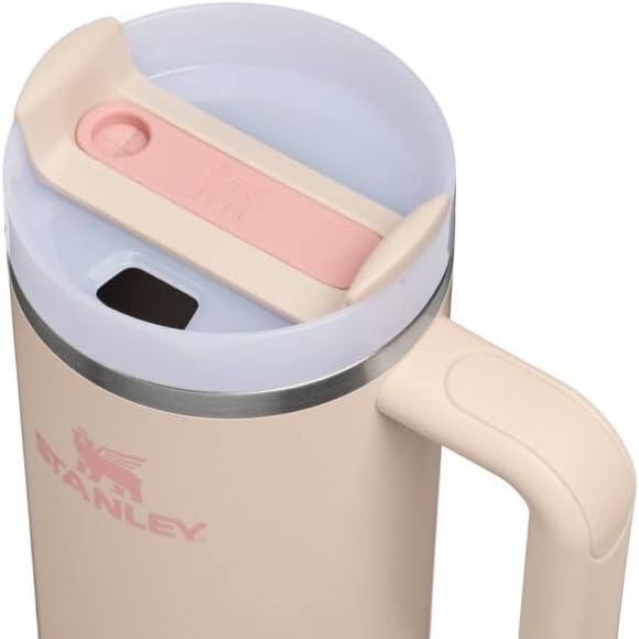STANLEY Quencher H2.0 Flow State Tumbler, 30 oz, Champagne | Handle and Straw | 3-Position Lid | Cup Holder Compatible for Travel | Insulated Stainless Steel Cup | BPA-Free - Image 2