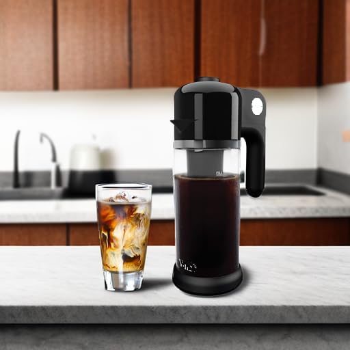 VINCI Express Cold Brew, Electric Cold Brew Coffee Maker in 5 minutes, 4 Brew Strength Settings & Cleaning Cycle, Easy to Use & Clean, Glass Carafe, Cold Brewer for Iced Coffee, 1.4 L Dial Control