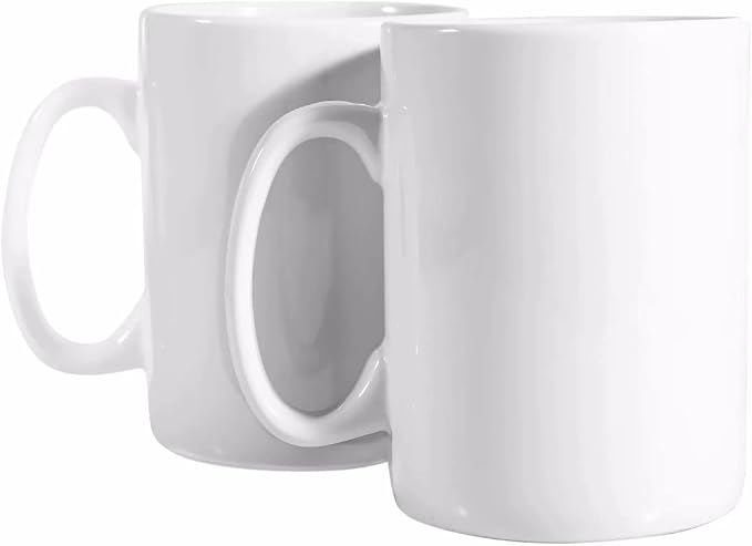 BYCNZB 30oz Super Large Ceramic Coffee Mugs Large Handles Set of 2 (White) - Image 2