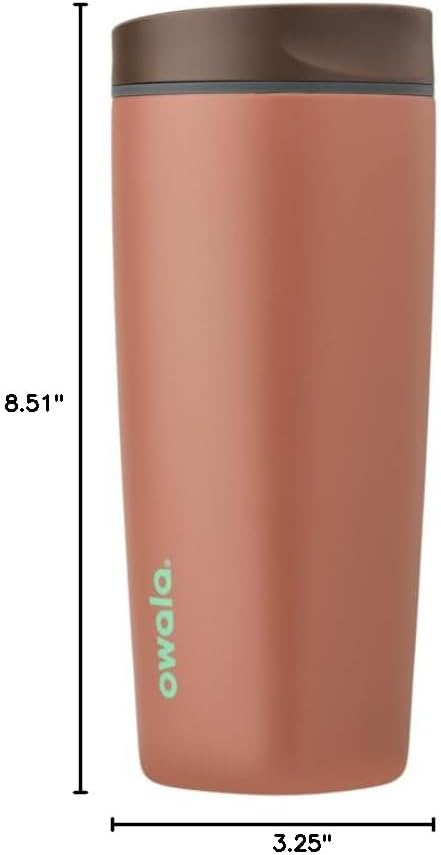 Owala SmoothSip Slider Insulated Stainless Steel Coffee Tumbler, Reusable Iced Coffee Cup, Hot Coffee Travel Mug, BPA Free 20 oz, Cozy Cocoa (Pack of 8) - Image 6
