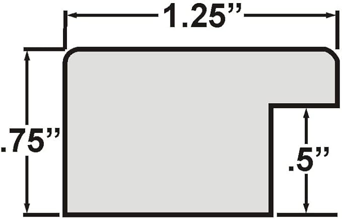Craig Frames Bauhaus 125, 19x25 Picture Frame, Rustic Light Walnut - Image 2