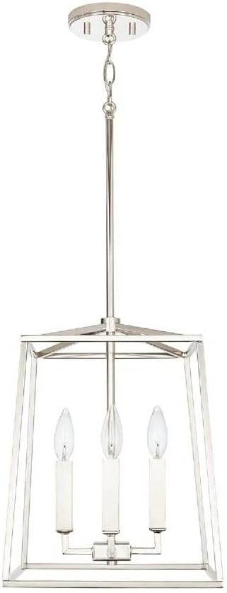 Capital Lighting 537641MB Thea Lantern Foyer Pendant, 4-Light 240 Total Watts, 15" H x 12" W, Matte Black - Image 7