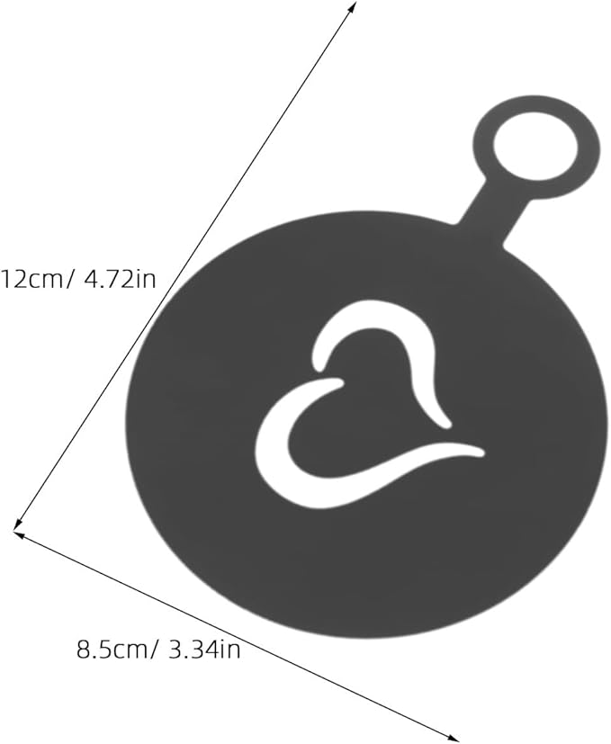 4pcs Stainless Steel Coffee Stencils: Latte Art Decorating Templates for Cappuccino Cake and Bread - DIY Spray Stencil Tools