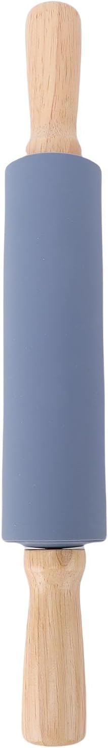 Keenso Silicone Pastry Mat Rolling Pin Set with Measurements for Baking Pizza Pies Bread Blue 3 Pieces - Image 8