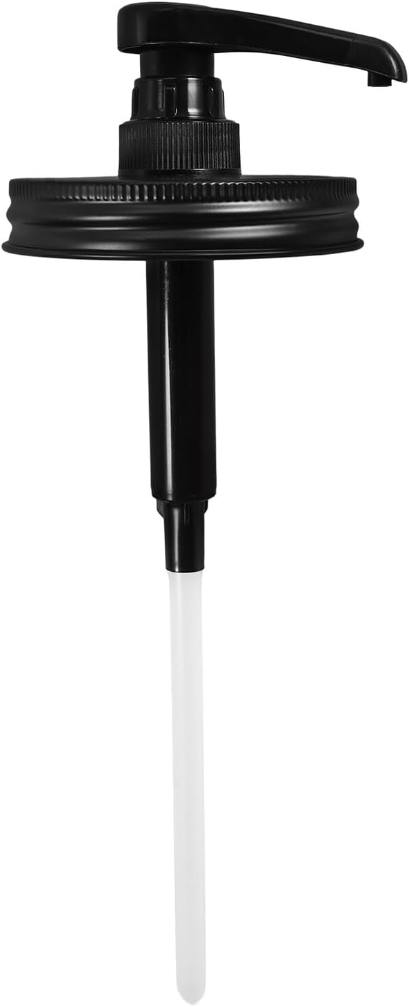 Uonlytech Mason Jar Syrup Dispenser Pump for Bottles Food-grade Pump for Honey Jam and Condiments Leak-resistant Mason Jar Lid Replacement Convenient Volume Control for Kitchen and Dining