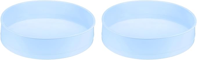 UXCELL 2-Piece Round Silicone Cake Molds, 9.8 Inch, Nonstick & Quick Release for Layer, Smash & Cheese Cakes, Light Blue by uxcell