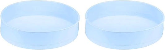 UXCELL 2-Piece Round Silicone Cake Molds, 9.8 Inch, Nonstick & Quick Release for Layer, Smash & Cheese Cakes, Light Blue by uxcell