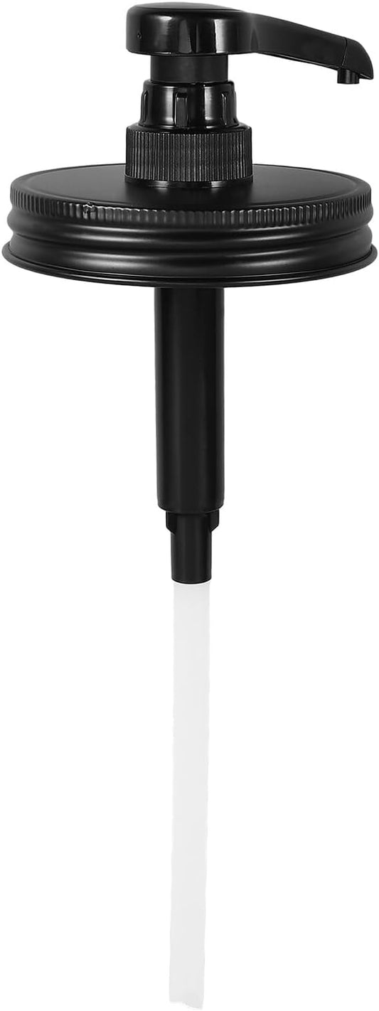 Syrup Dispenser Pump for Mason Jars Replacement Bottle Pump with Controlled Volume Sturdy Tube for Syrup Lotion Soap Dispensing Kitchen and Dining Use