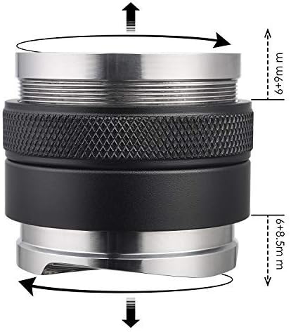 MATOW 58mm Coffee Distributor and Tamper, Dual Head Coffee Leveler Fits for Portafilter, Increased Adjustable Depth- Professional Espresso Hand Tampers