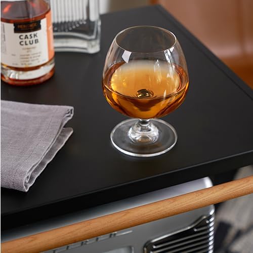 True Brandy Bourbon Whiskey Cognac Scotch Drinking Glasses, Superb Lead-Free Crystal Snifter Glass for Cocktail Party Dishwasher Safe, 14 oz, Set of 4 - Image 5