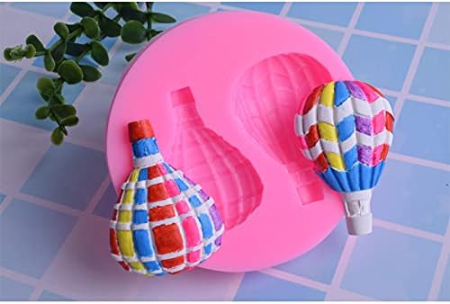 Cestony 3Pcs/Set Hot Air Balloon Fondant Silicone Molds for DIY Cake Fondant Biscuit Cookies Soap Sugar Pudding Chocolate Hard Candies Dessert Candle Decor - Image 4