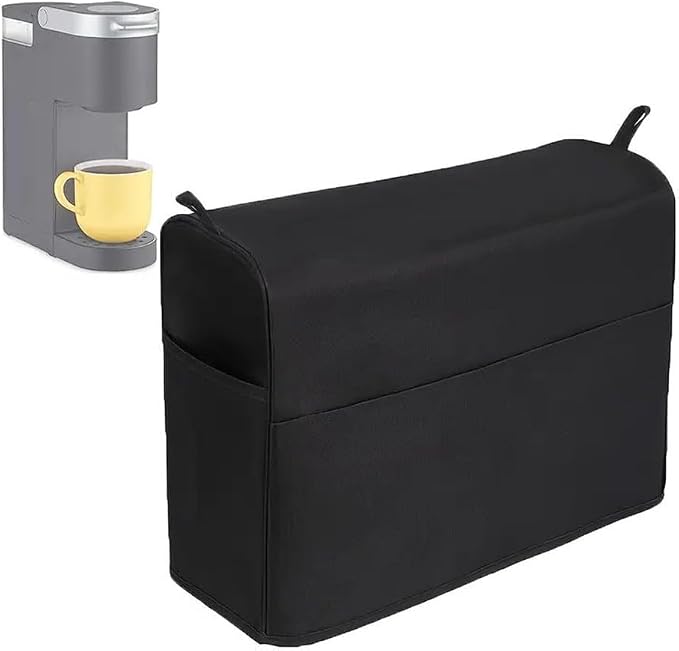 Black Oxford Fabric Cover for Single Cup Coffee Machines, Dust Protector 35.6x25.4x38.1 cm, Easy Clean Appliance Case for Home Kitchen Decor - Image 4