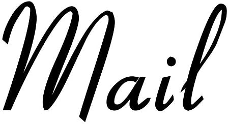 Mail 3w x 1.5h Label | Home Organization | Die Cut Vinyl Decal | Black Retro Font (Sticker Only) by MinglewoodTrading
