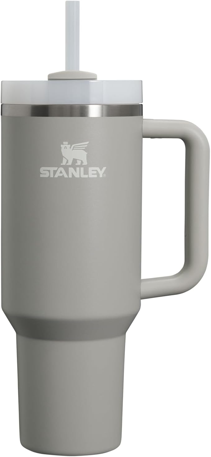 STANLEY Quencher H2.0 Flow State Tumbler, 40 oz, Ash | Handle and Straw | 3-Position Lid | Cup Holder Compatible for Travel | Insulated Stainless Steel Cup | BPA-Free by Unknown