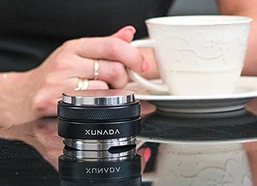 X XUNADA 53.3mm Coffee Distributor & Tamper, Works with all 54mm Portafilters, Espresso Hand Tampers, 2-in-1 Adjustable Espresso Distribution Leveler & Tamping Tool