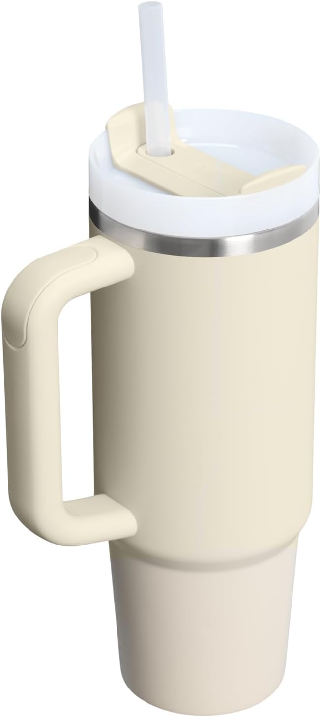 STANLEY Quencher H2.0 Flow State Tumbler, 30 oz, Toasted Almond | Handle and Straw | 3-Position Lid | Cup Holder Compatible for Travel | Insulated Stainless Steel Cup | BPA-Free - Image 3