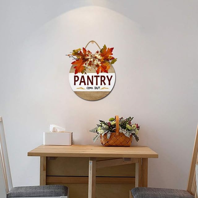 Farmhouse Pantry Sign Rustic Wood Pantry Wall Decor Motivational Motto Prints Kitchen Pictures Art with Solid Wood Frame for House Kitchen Ready to Hang 11" - Image 5