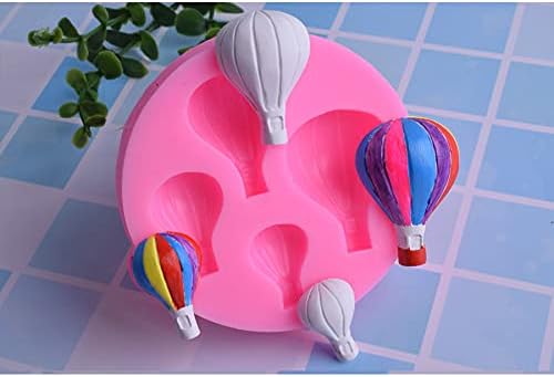 Cestony 3Pcs/Set Hot Air Balloon Fondant Silicone Molds for DIY Cake Fondant Biscuit Cookies Soap Sugar Pudding Chocolate Hard Candies Dessert Candle Decor - Image 5