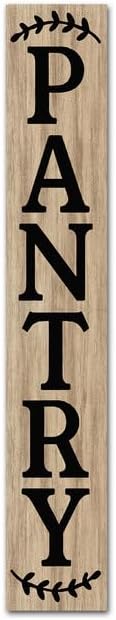 Vertical Pantry Sign Wall Decor 8"x48" Pantry Decor Farmhouse Wood Large Pantry Sign for Hanging Kitchen Sign Wood Sign Vertical Sign Wood Sign Kitchen Wall Art Decor Hanging Plaque Sign by Sokomurg