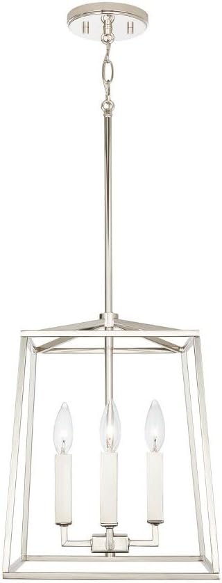Capital Lighting 537641MB Thea Lantern Foyer Pendant, 4-Light 240 Total Watts, 15" H x 12" W, Matte Black - Image 2