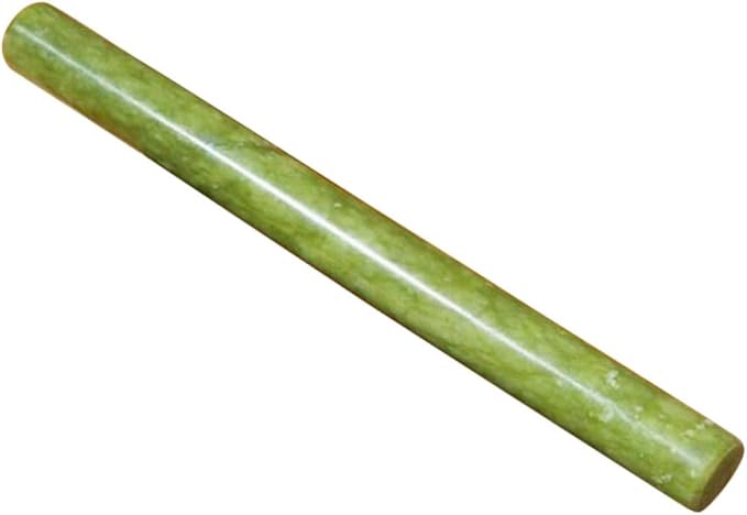 Marble Rolling Pin for Dough with Smooth Surface and Ergonomic Design, Baking Tool for Pasta and Tortillas, Non-stick Green Marble Roller Pin for Baking and Dumpling Preparation by HAKIDZEL