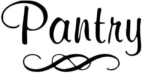 Pantry Sticker/Decal 9x4.5 inches - Vinyl Door Cabinet Cupboard Glass Pantry Label Organizer for Home and Kitchen Décor by WSQ