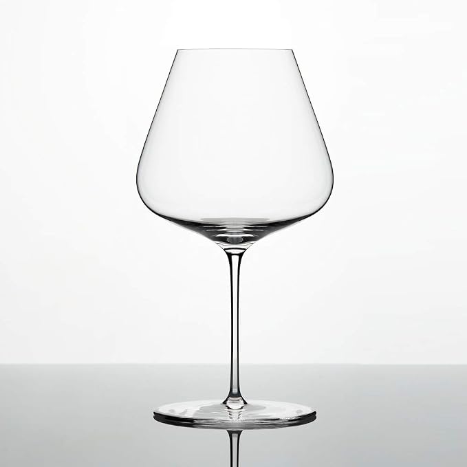 Zalto Burgundy Wine Glass | Largest in Zalto Line, Holds Full Bottle, Earth Tilt Angle Design, For Powerful Wines, Cabernet, Chardonnay, Nebbiolo by Zalto