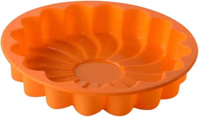 Mikinona Fluted Cake Pan Silicone Cake Mold Baking Tin Non-stick Bakeware Random Color by Mikinona