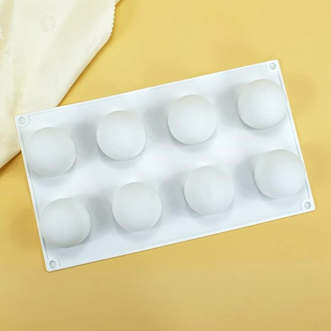 mostsom 3D Silicone Molds Ball Shape Sphere,Baking Mold for Mousse Cake, Fondant Mold Silicone Mold for Baking Cakes, French Dessert Mold for Pastry Chocolate,Soap and Ice Cream (Round Ball I)