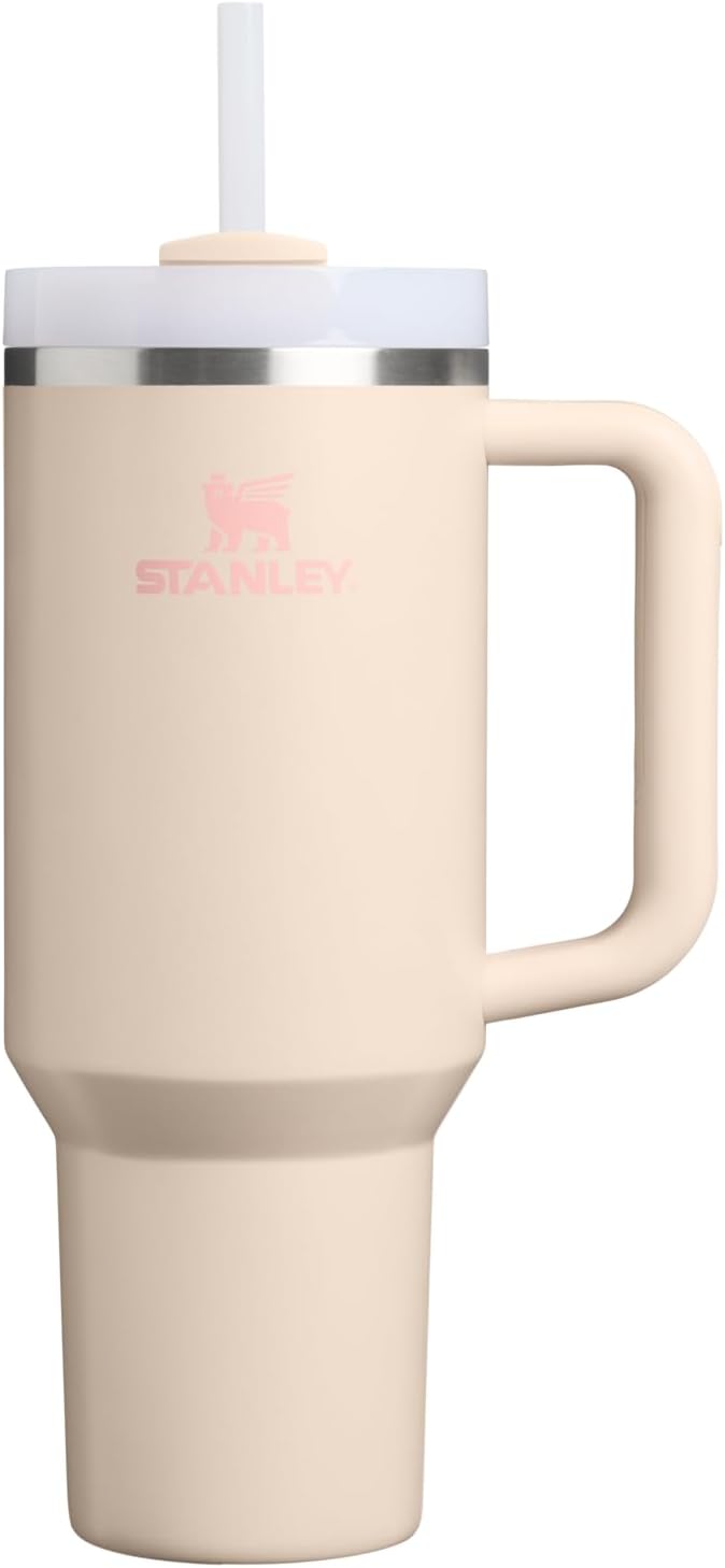 STANLEY Quencher H2.0 Flow State Tumbler, 40 oz, Champagne | Handle and Straw | 3-Position Lid | Cup Holder Compatible for Travel | Insulated Stainless Steel Cup | BPA-Free by Unknown