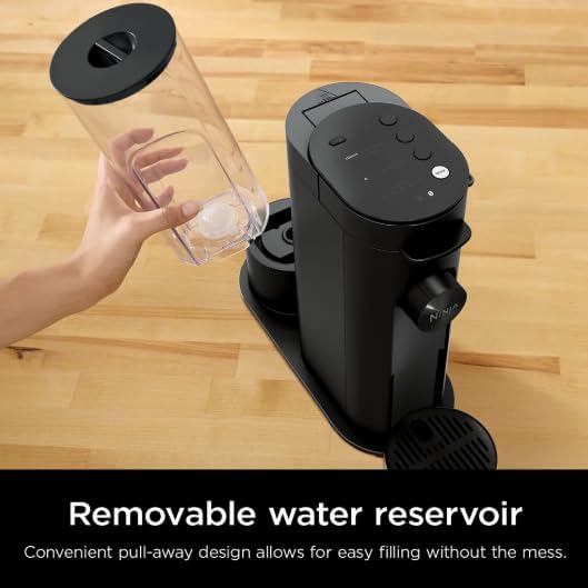 Ninja Single-Serve Pods or Grounds Hot and Iced Coffee Brewer with Rapid Cold Brew, 4 Brew Styles, Compact design and Storage, Removable reservoir 56 oz, Black PB045