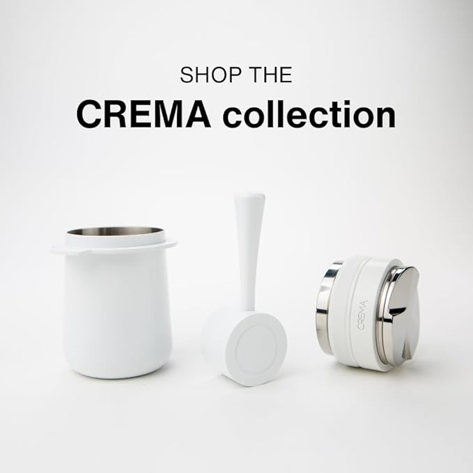 CREMA Coffee Products 59mm Hand Tamper & Distributor | Compatible with Breville Portafilters | Double-Sided, Adjustable Depth Tool | Made with Durable 304 Stainless Steel | Black