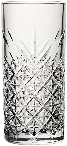 Utopia Timeless Vintage Long Drink Glasses 12.75oz / 370ml - Case of 12 | Heavily weighted base prevents tipping while the vintage cut-glass pattern hides fingerprints during busy bar service. - Image 4