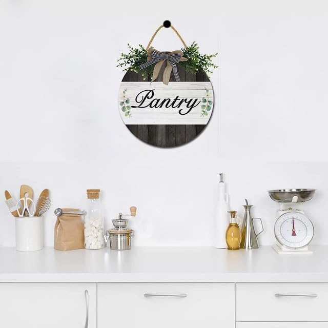 Bidesign Pantry Sign Wall Decor For Door Farmhouse Rustic Hanging Wooden Pantry Room Wall Art Sign For Home Kitchen Pantry Cabinet Decor Kitchen Decorations, 11inches - Image 3