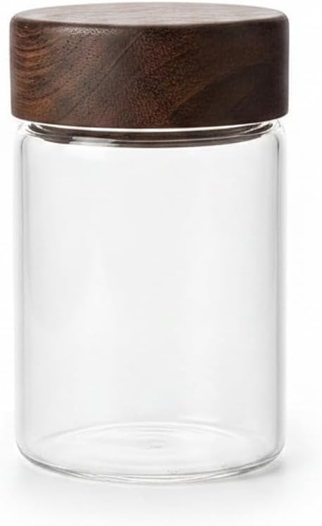 Home Organizers Glass Canister with Acacia Wood Lid, Borosilicate Jar for Coffee Tea Sugar Dry Goods Pantry Storage by Unknown