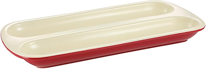 Tescoma Delicia 622218 Ceramic Baking Mould for Baguettes, Includes Recipe Booklet, Dishwasher Safe by Tescoma
