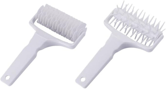 2pcs Practical Pizza Needle Roller Pp Material Convenient and Easy to Use Pizza Hole Puncher Tool for Kitchen Baking and Dough Preparation by ROMISBABA