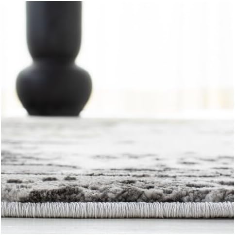 SAFAVIEH Craft Collection Area Rug - 5'3" Square, Grey & Green, Modern Abstract Design, Non-Shedding & Easy Care, Ideal for High Traffic Areas in Living Room, Bedroom (CFT820Y) - Image 4
