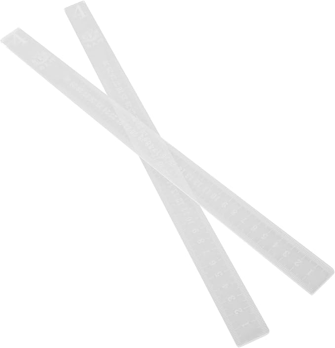 FRCOLOR 2pcs Acrylic Dough Thickness Measuring Ruler for Baking, Cookie Leveling Tool with Uniform Thickness and Easy to Use Design, for Home Baking and Pastry Preparation by FRCOLOR