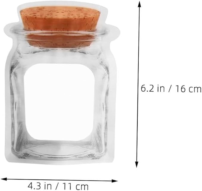 ERINGOGO 50pcs Small Self-sealing Jar Bags for Cookie Packing Decorative Food Storage Pouches Stand-up Snack Wrapping Bags Creative Design for Baked Goods and - Image 2