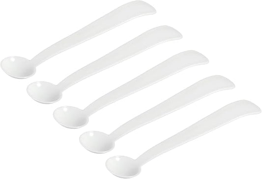 MECCANIXITY Micro Spoons 2 Gram Measuring Scoop Plastic Round Bottom Mini Spoon for Home Kitchen Powder Measurement Baking 15Pcs