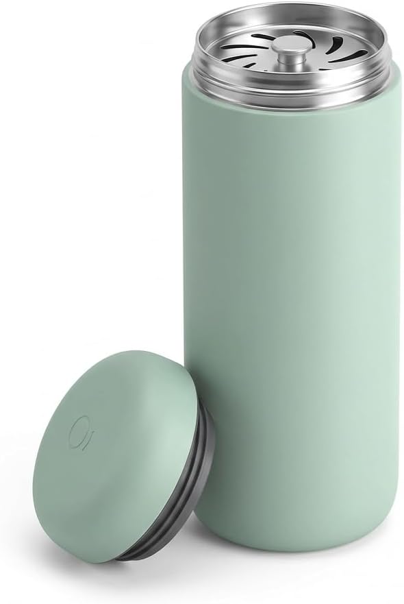 Fellow Carter Move Ceramic Lined Travel Coffee Mug 16 oz - Leak-Proof Lid | No Metallic Taste, Dishwasher Safe, Hot 12Hr Cold 24Hr, Stainless Steel Tumbler, BPA-Free, Fits Cup Holders, Mint Chip by Unknown