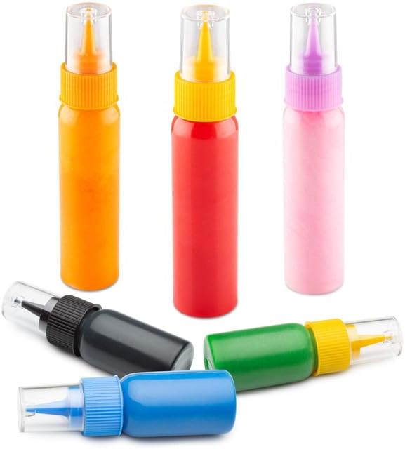 Free Hand Writer Bottles - 10 Easy Small Squeeze Bottles - 5 Each (1 and 2 Ounce) - Cookie Cutters, Cake and Baking Decoration, Food Coloring & Royal Icing Supplies for Writing (10 bottles)